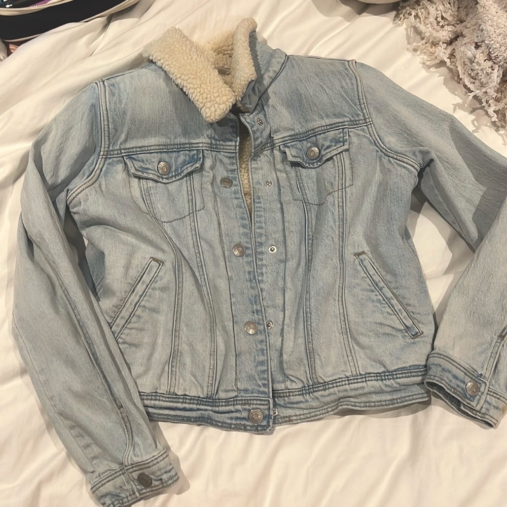 A fur Jean jacket
